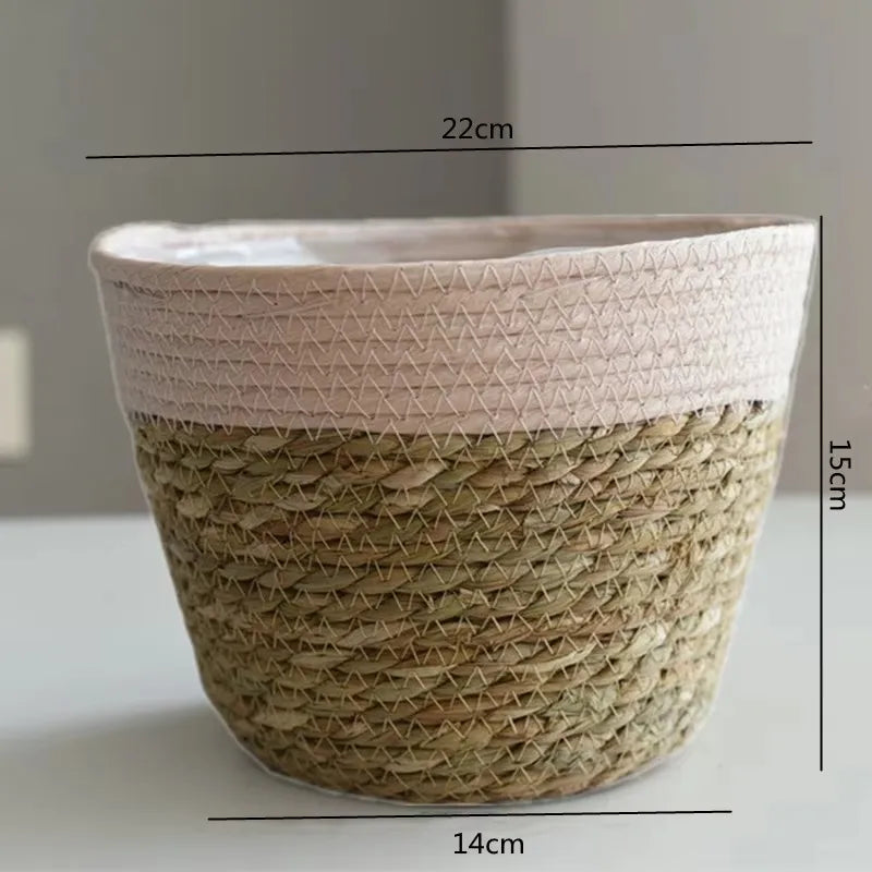 Straw Woven Plant Pot Basket
