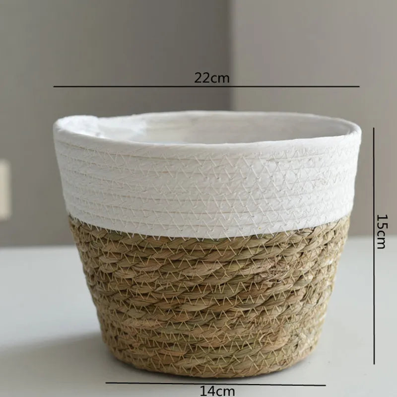 Straw Woven Plant Pot Basket