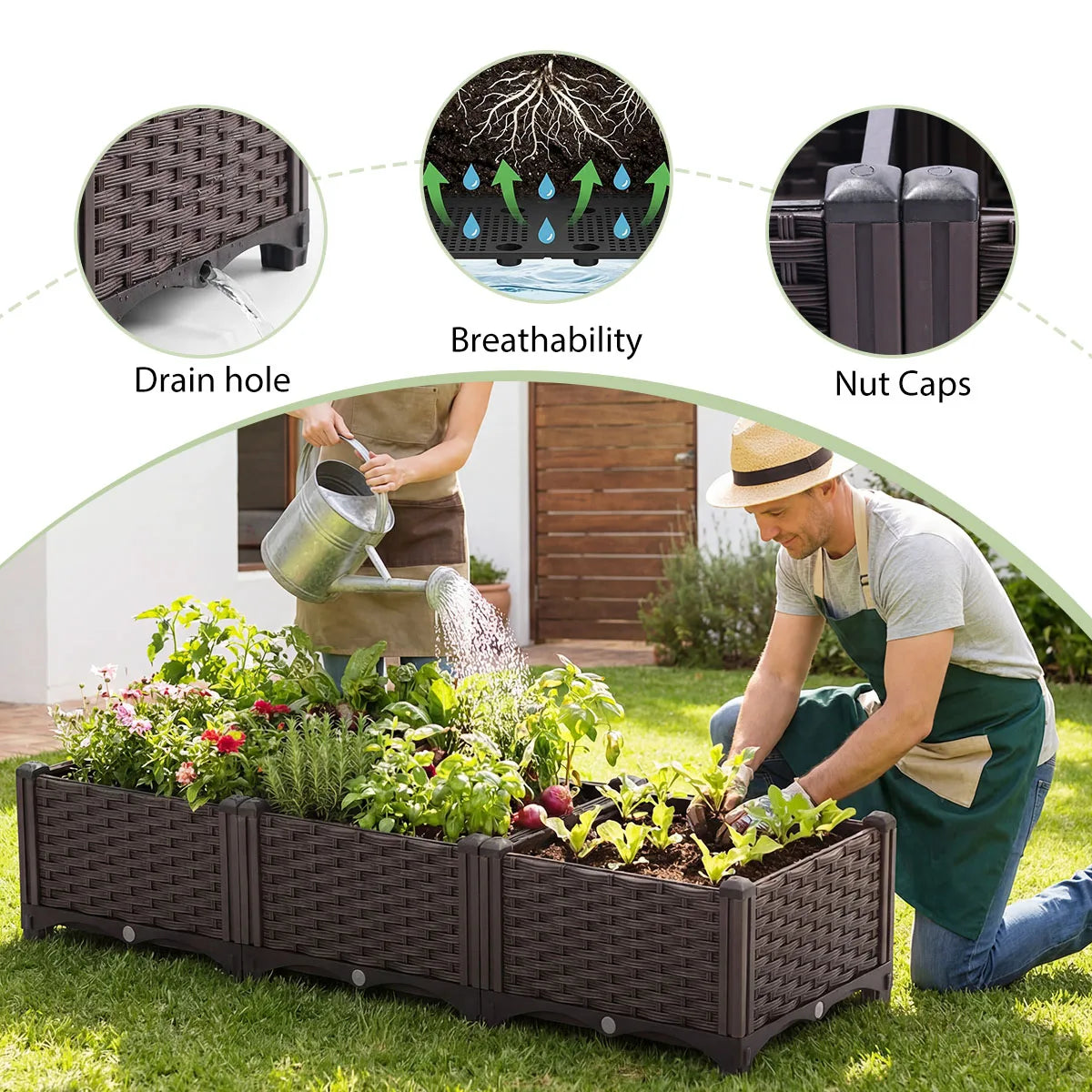 Rectangular Raised Garden Bed Kit