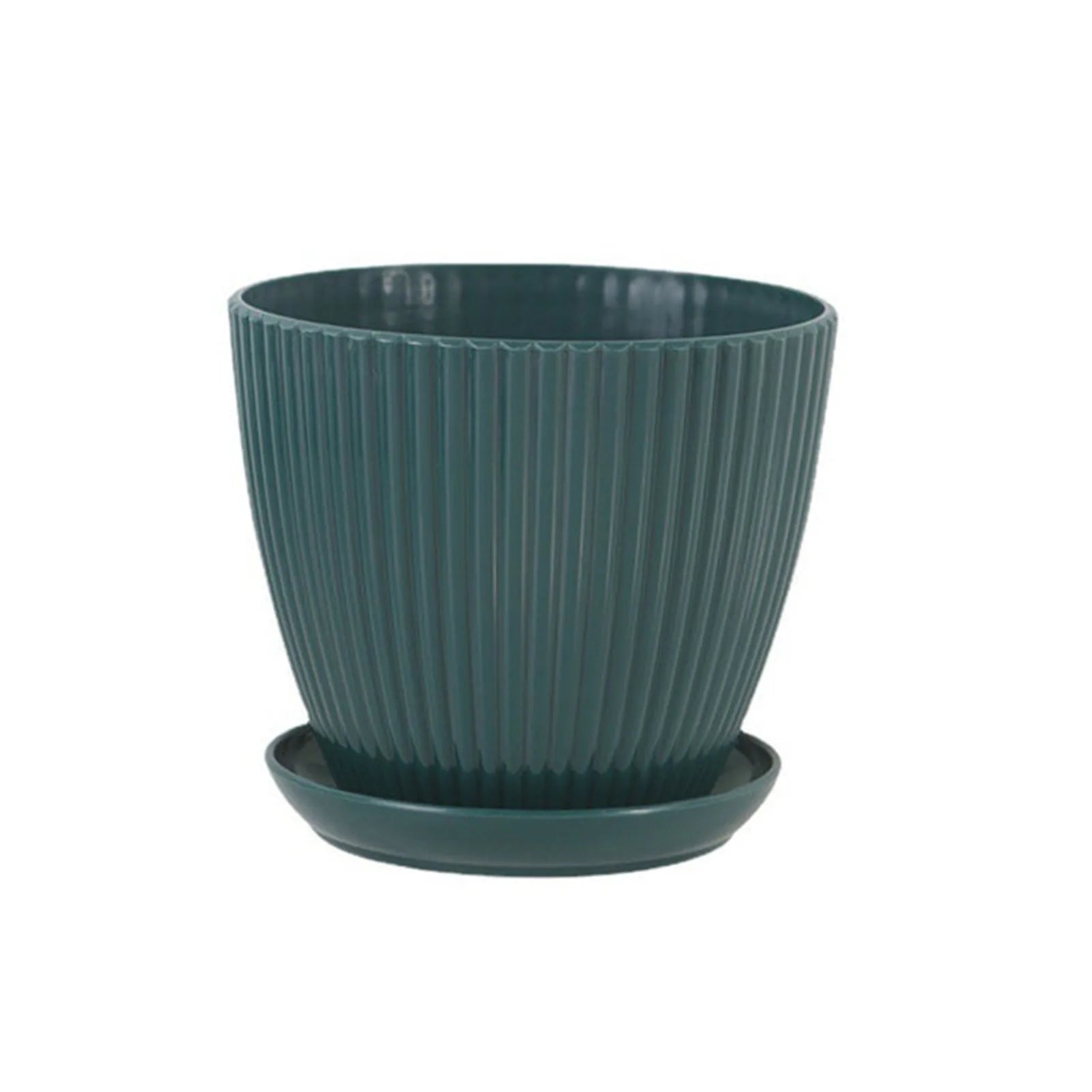 Round Flower Pots with Trays