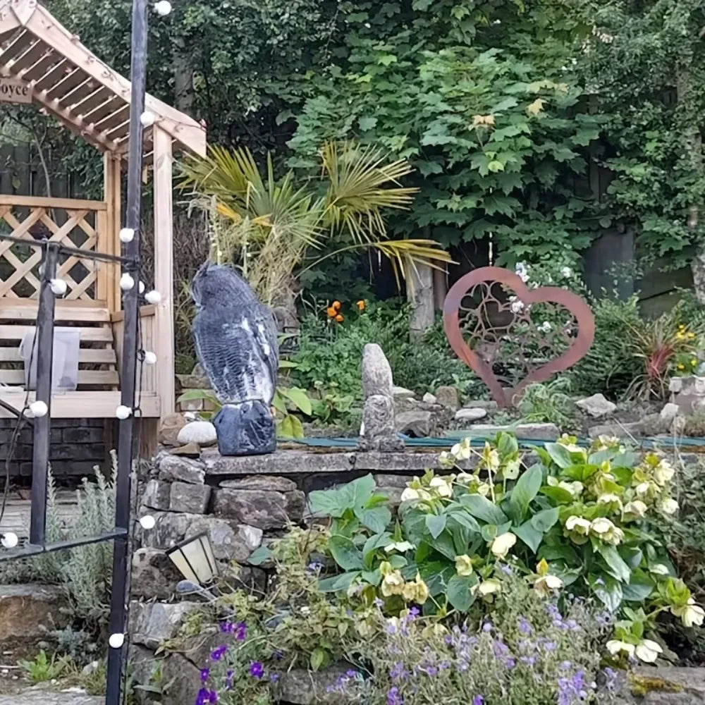 Rustic Metal Heart Garden Stake