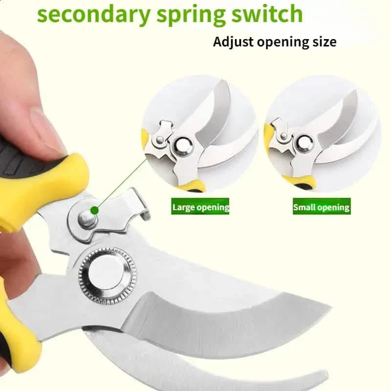Heavy Duty Pruning Shears Rust Proof Stainless Steel Blades