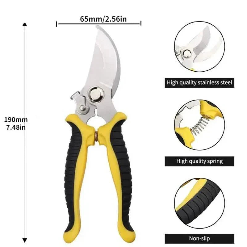 Heavy Duty Pruning Shears Rust Proof Stainless Steel Blades