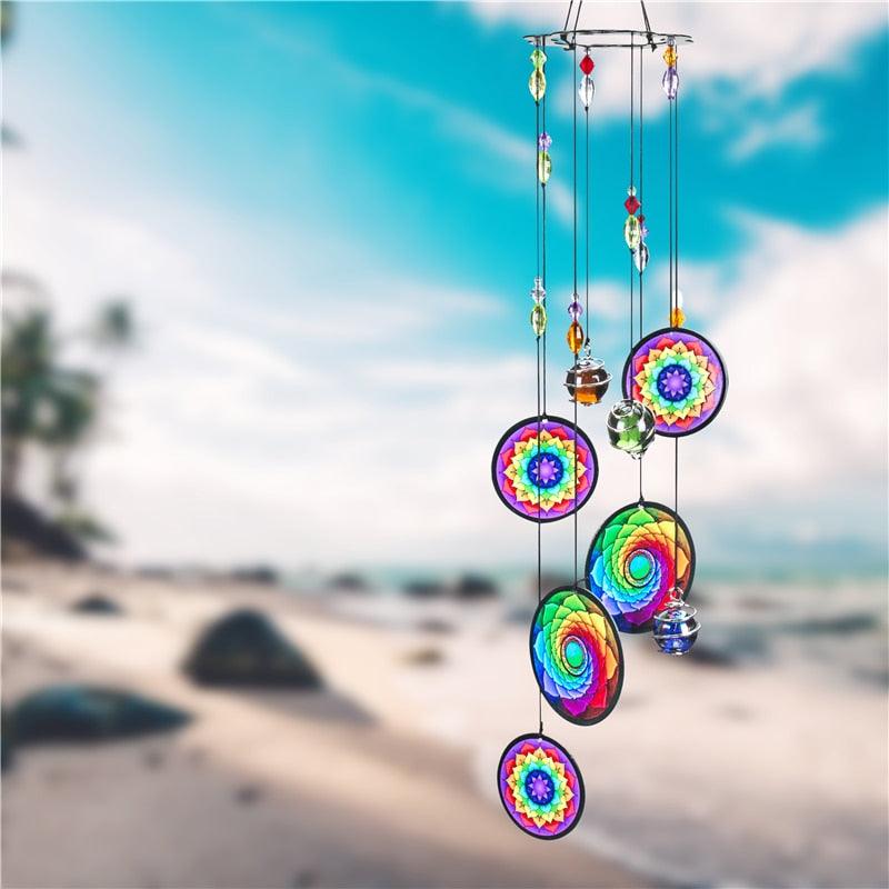 Memorial Wind Chimes Rainbow Maker Hanging Sun Catcher Decor