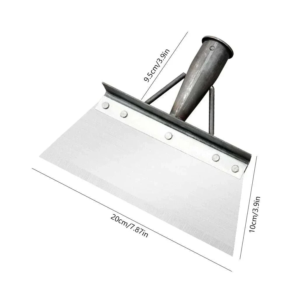 Heavy-duty multifunctional garden shovel with flat blade for digging and scraping